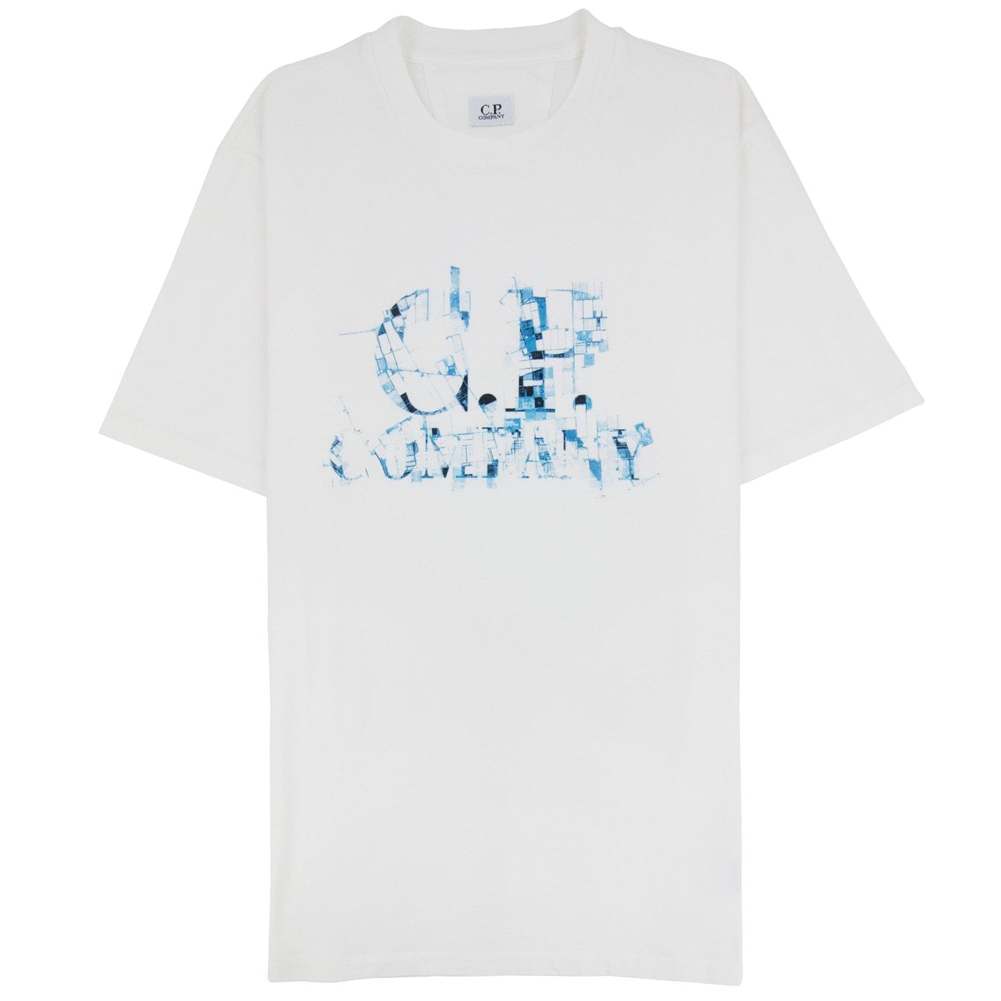 Cp Company Distorted Logo T Shirt White 103