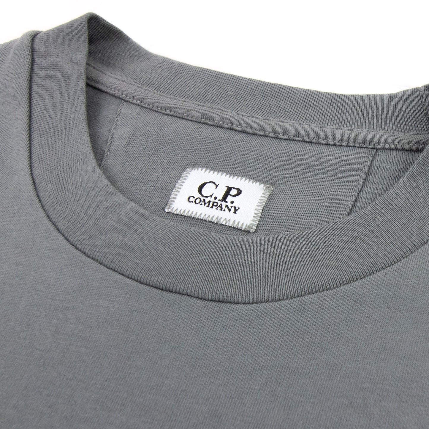 Cp Company Distorted Logo T Shirt Grey 938