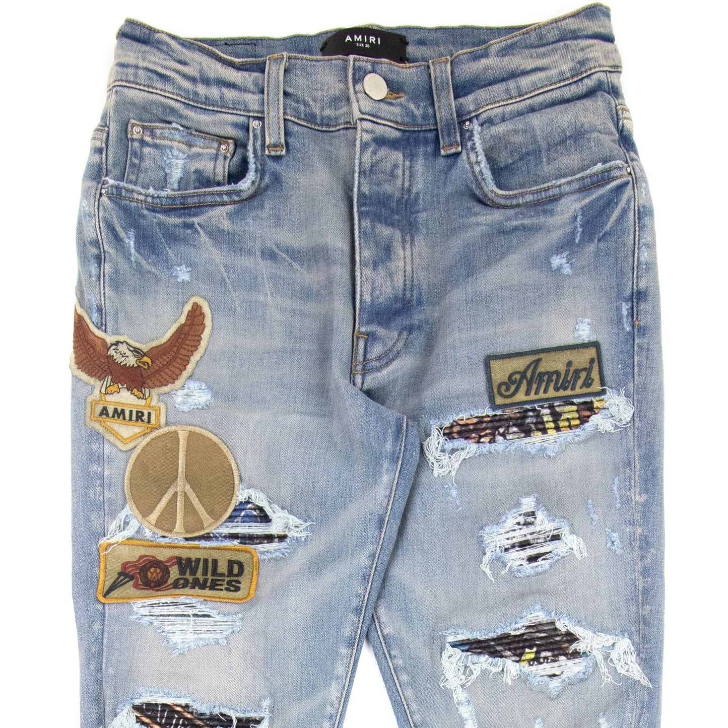 Amiri Biker Patch Jeans Clay Indigo