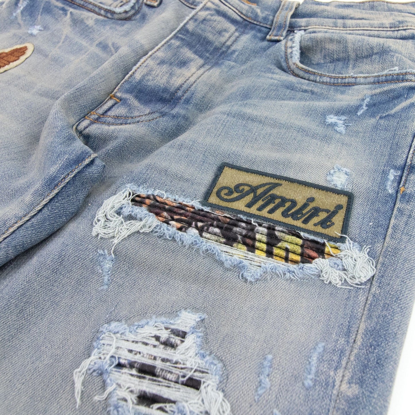 Amiri Biker Patch Jeans Clay Indigo