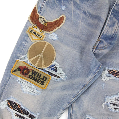 Amiri Biker Patch Jeans Clay Indigo