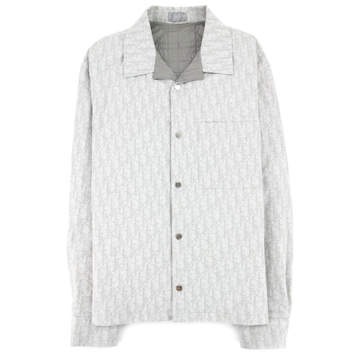 Christian Dior Dior Oblique Jacquard Overshirt Light Grey