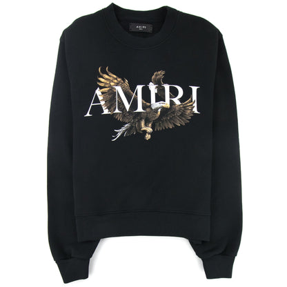 Amiri Eagle Logo Crewneck Sweatshirt Black