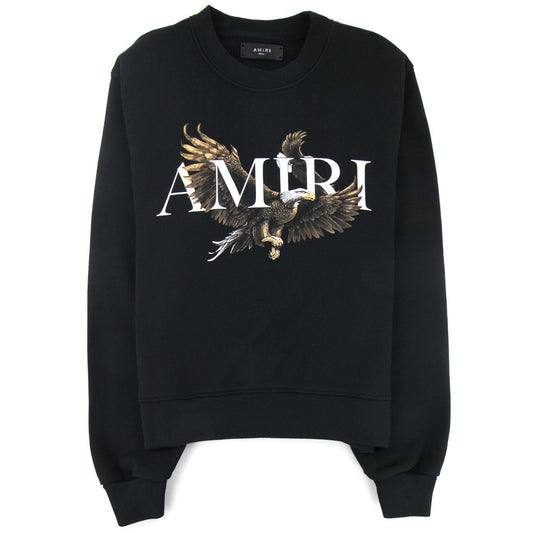 Amiri Eagle Logo Crewneck Sweatshirt Black