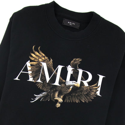 Amiri Eagle Logo Crewneck Sweatshirt Black