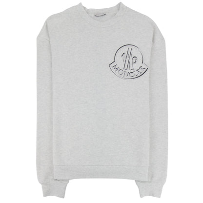 Moncler Embroidered Logo Crewneck Sweatshirt Grey 905