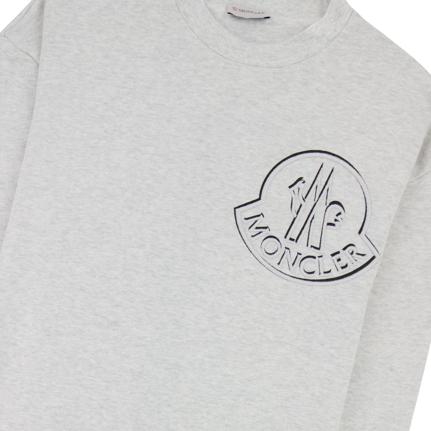 Moncler Embroidered Logo Crewneck Sweatshirt Grey 905