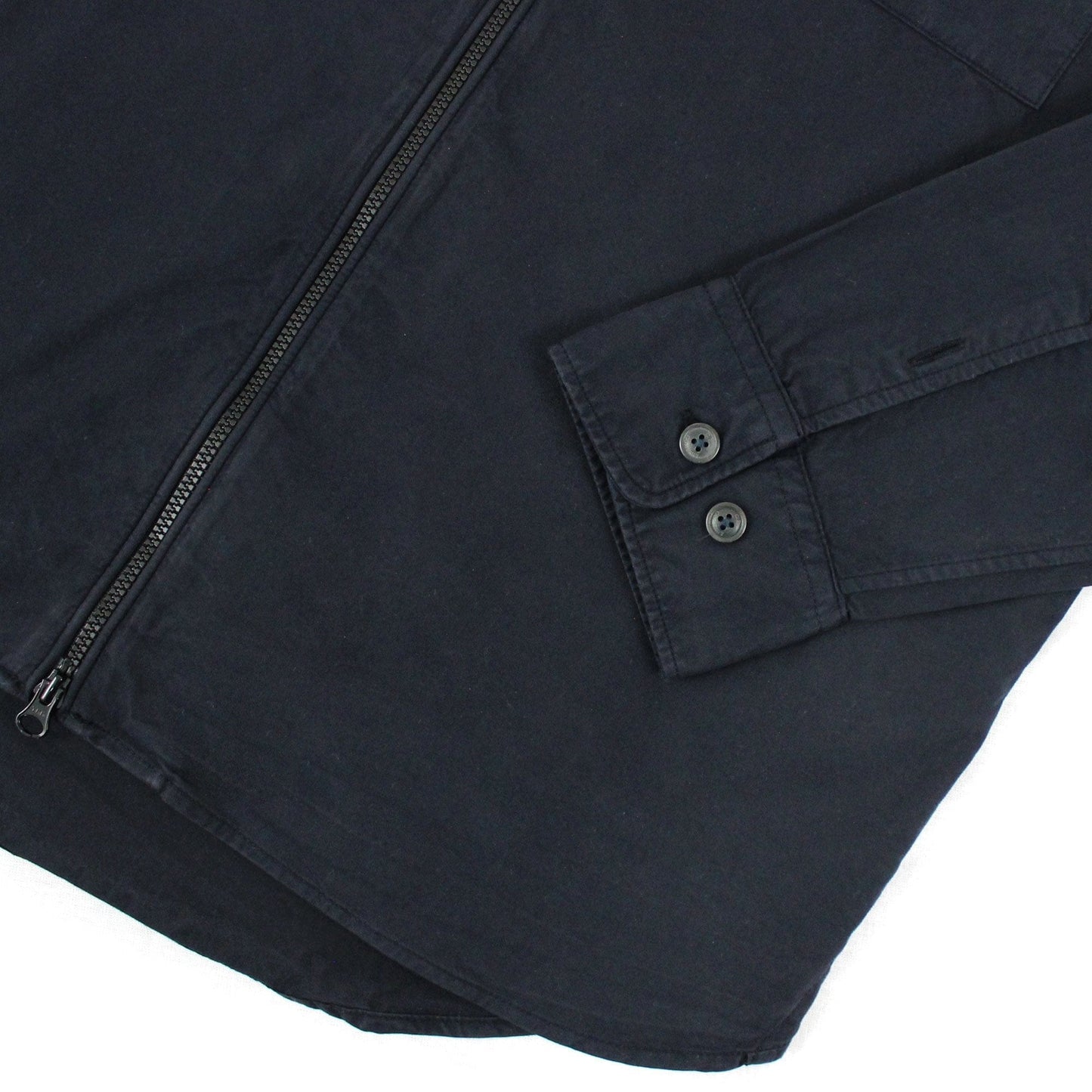 Cp Company Garment Dyed Emerize Zipped Lens Shirt Navy 888