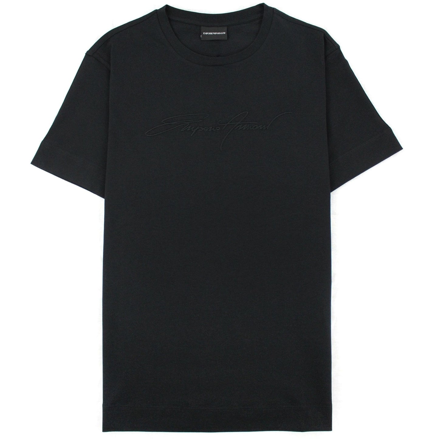 Emporio Armani Signature Logo T Shirt Black/black