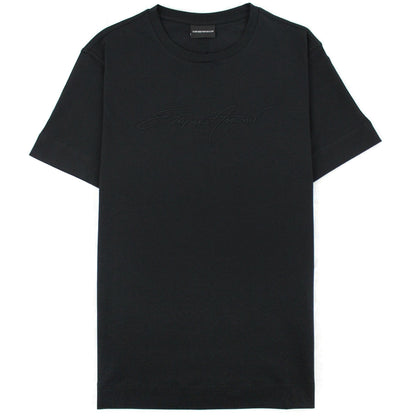 Emporio Armani Signature Logo T Shirt Black/black
