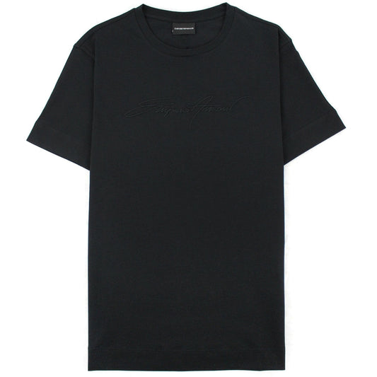 Emporio Armani Signature Logo T Shirt Black/black