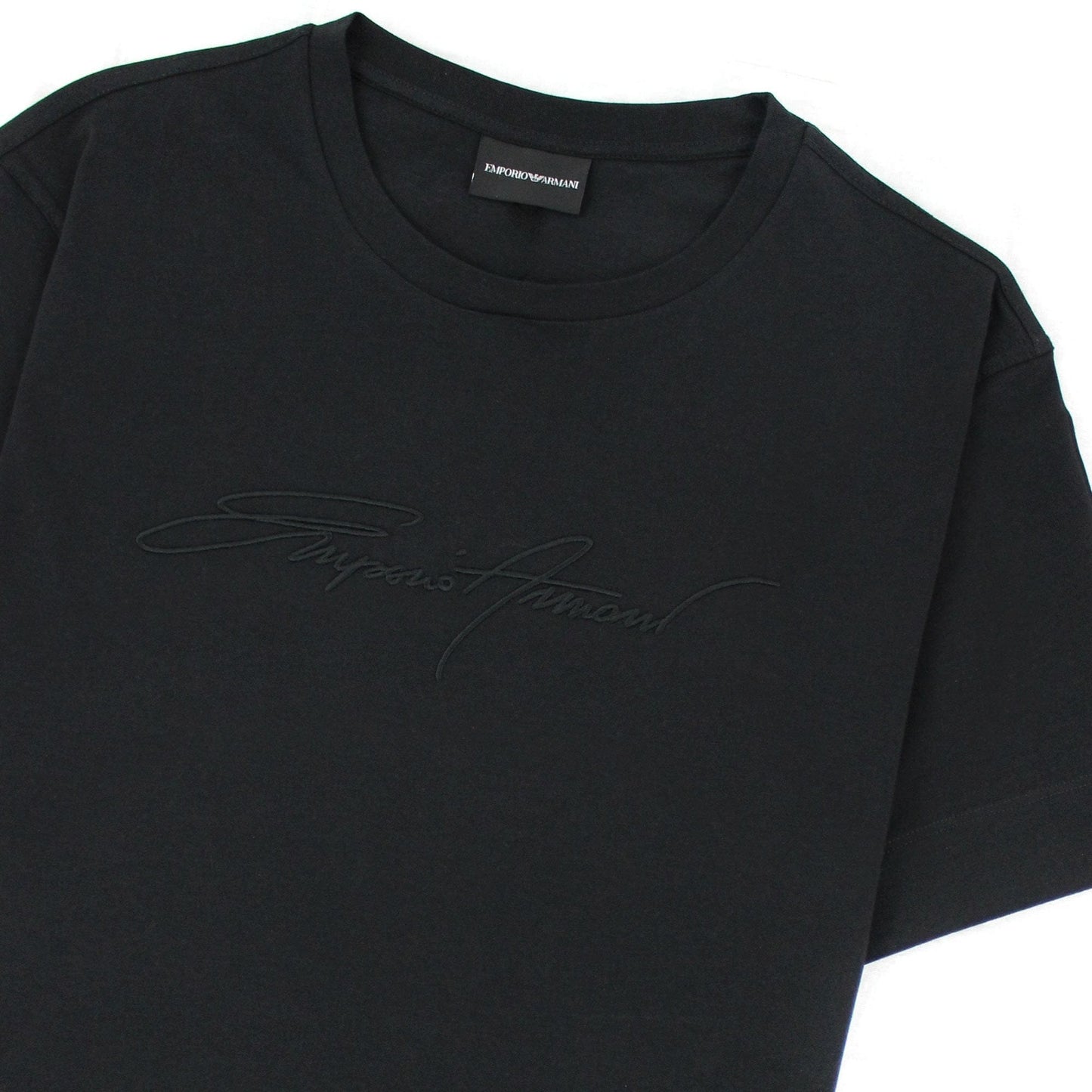 Emporio Armani Signature Logo T Shirt Black/black