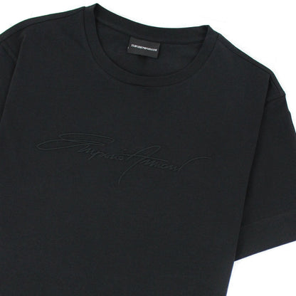 Emporio Armani Signature Logo T Shirt Black/black