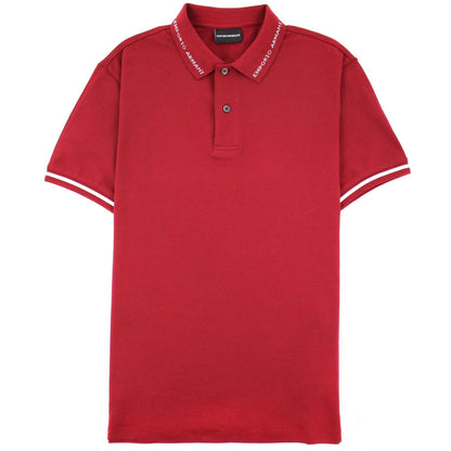 Emporio Armani Logo Collar S/s Polo Rosso