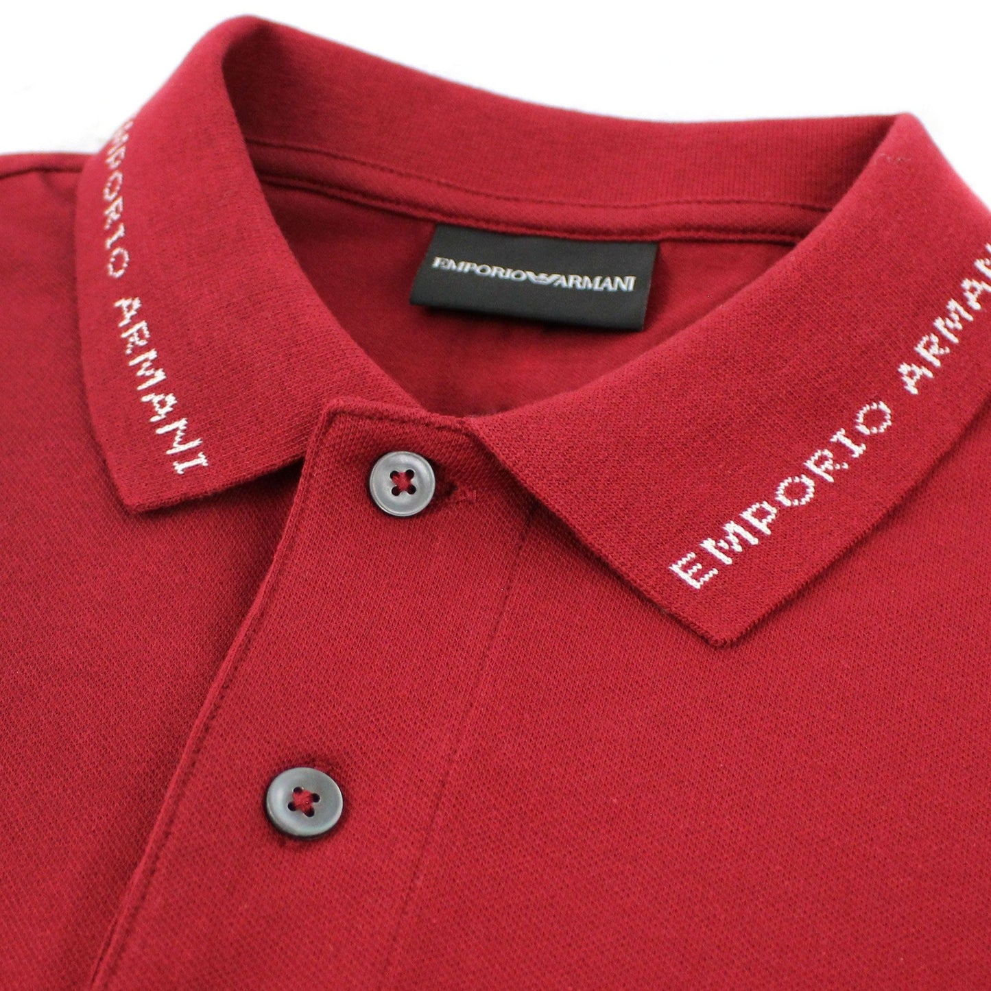 Emporio Armani Logo Collar S/s Polo Rosso