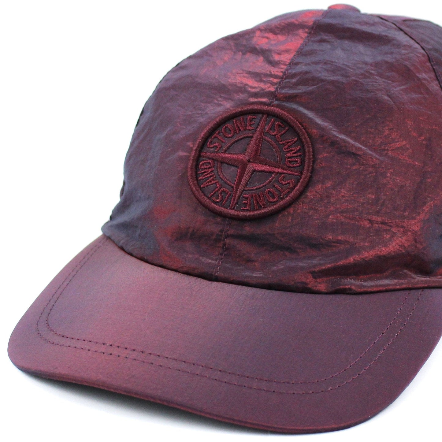 Stone Island Junior Nylon Logo Cap Dark Purple