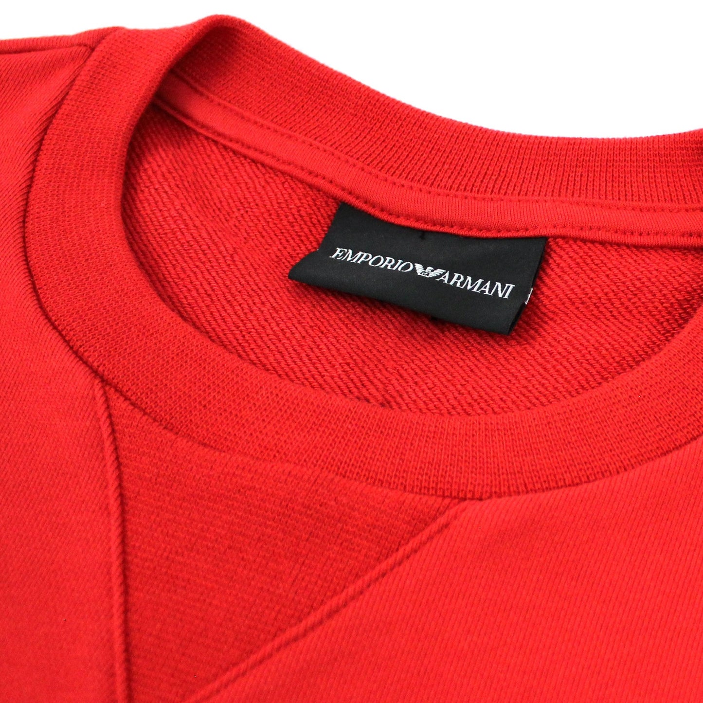 Emporio Armani Embroidered Signature Logo Sweatshirt Rosso Red