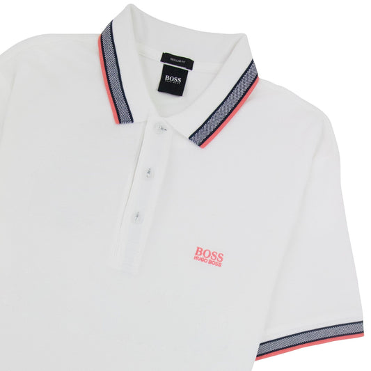 Hugo Boss Paddy Short Sleeve Polo Shirt White 108