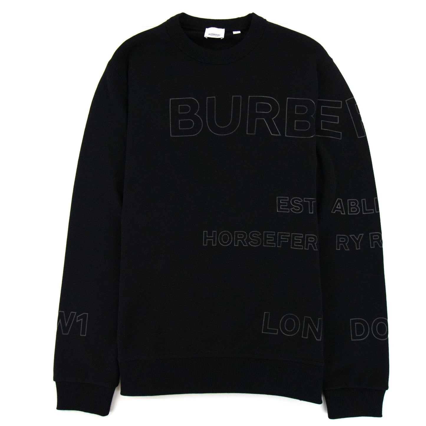 Burberry Horseferry Print Cotton Sweatshirt Black