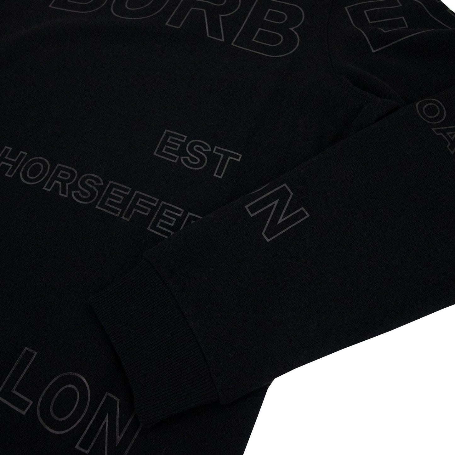 Burberry Horseferry Print Cotton Sweatshirt Black