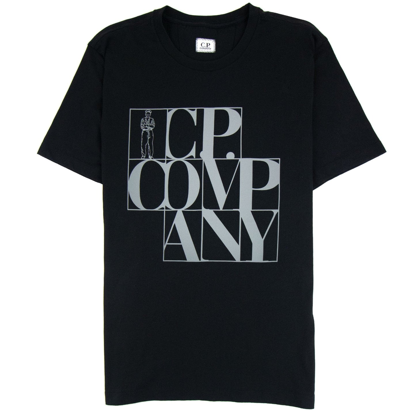 CP Company C.P Block Man Tshirt Black/grey 999