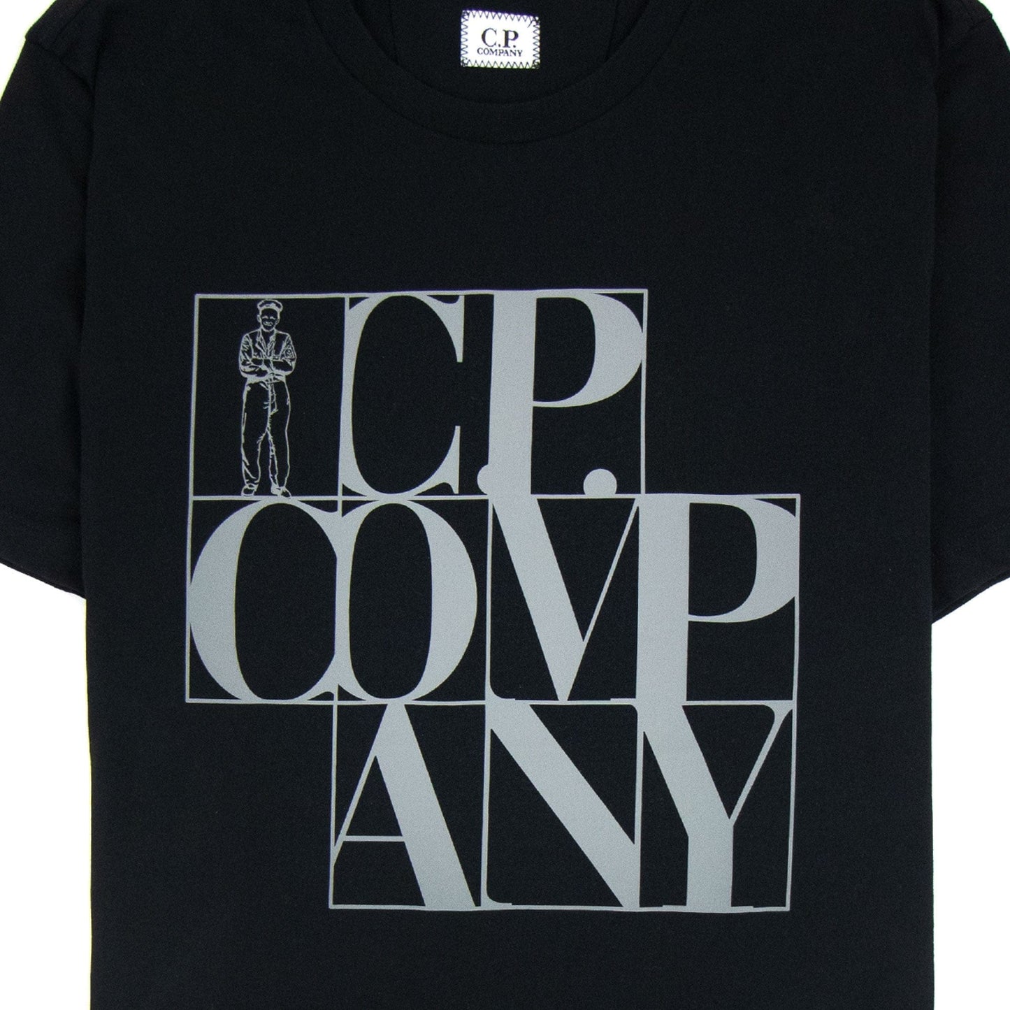 CP Company C.P Block Man Tshirt Black/grey 999