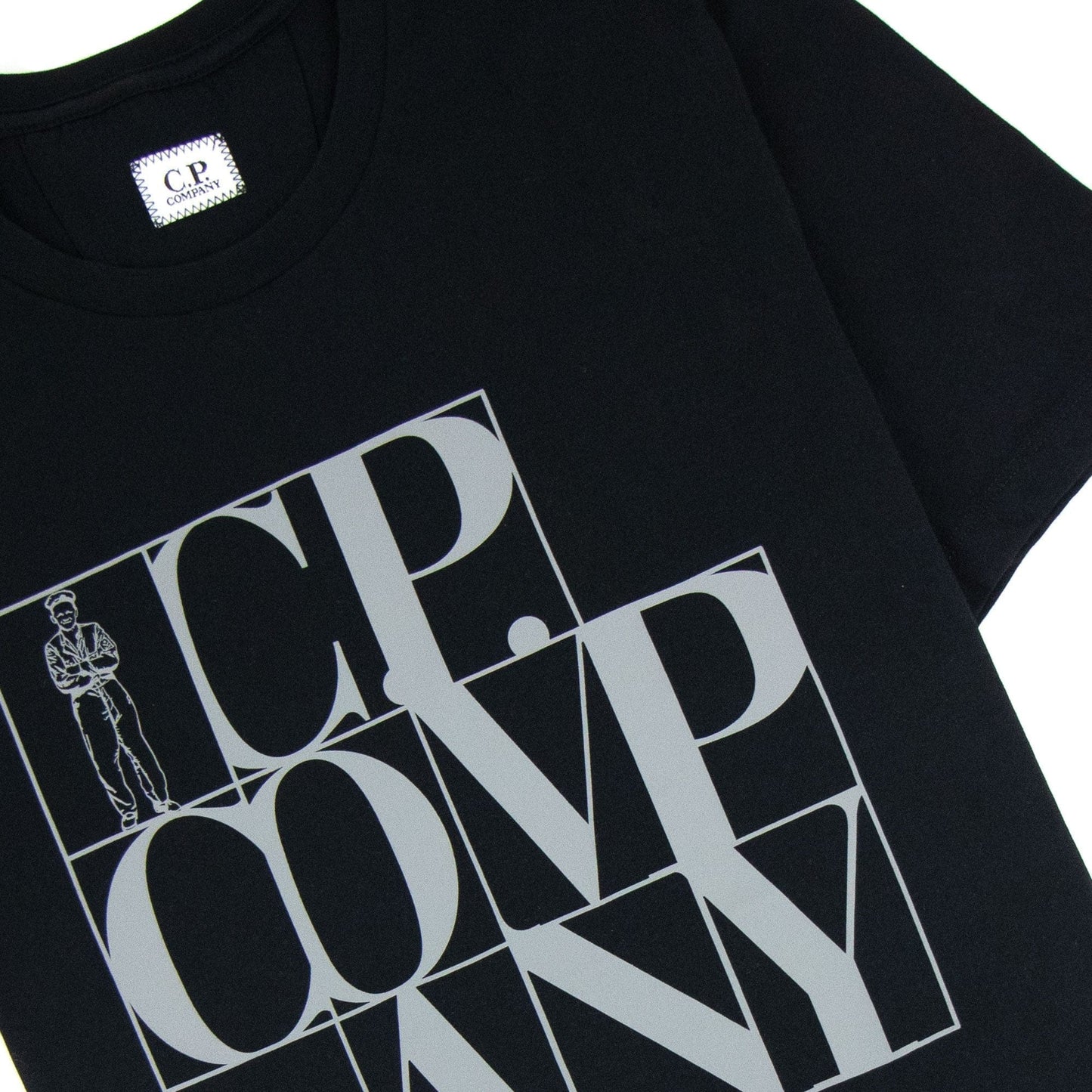 CP Company C.P Block Man Tshirt Black/grey 999