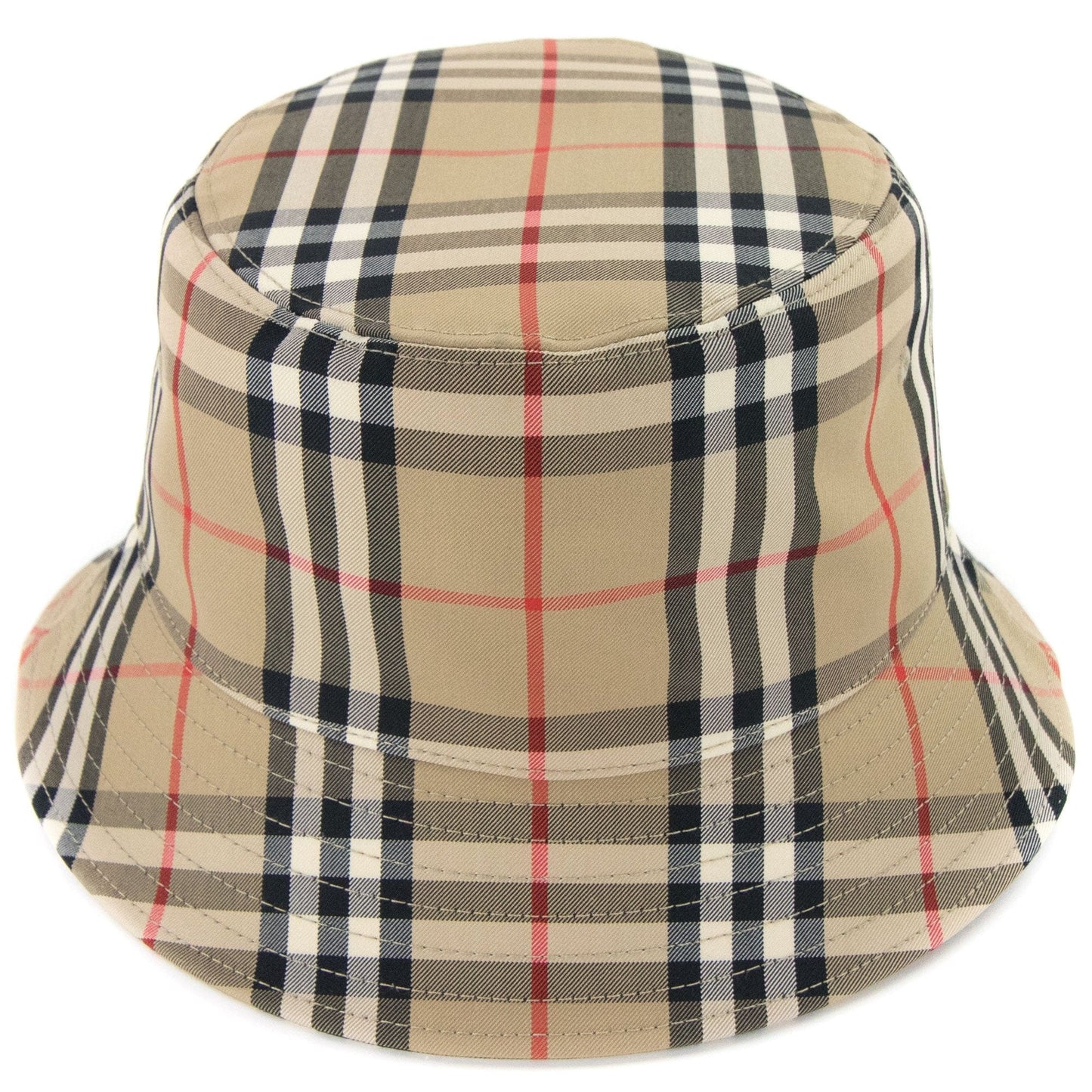 Burberry Vintage Check Technical Cotton Bucket Hat Beige