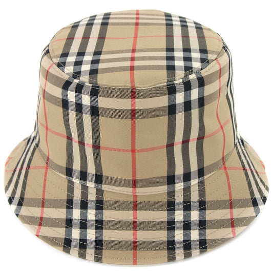 Burberry Vintage Check Technical Cotton Bucket Hat Beige