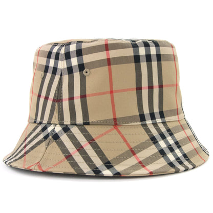Burberry Vintage Check Technical Cotton Bucket Hat Beige