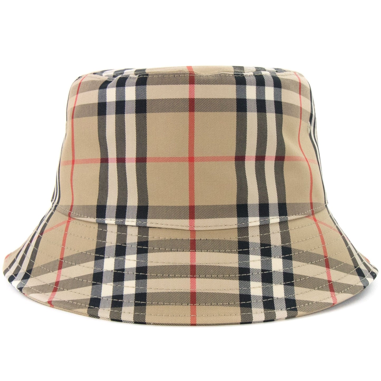 Burberry Vintage Check Technical Cotton Bucket Hat Beige