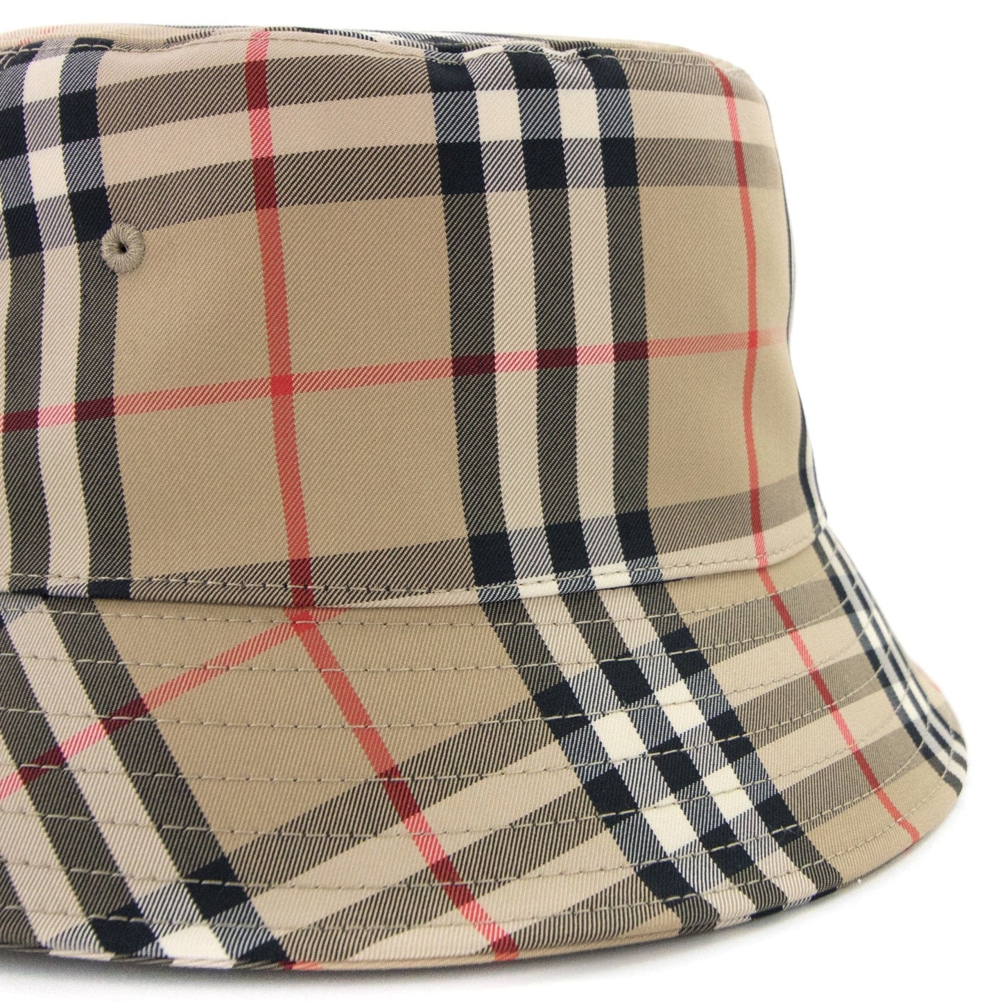 Burberry Vintage Check Technical Cotton Bucket Hat Beige