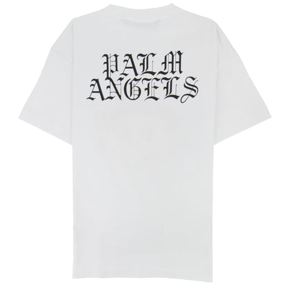 Palm Angels Burning Head T Shirt White/yellow