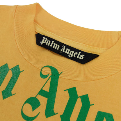 Palm Angels Curved Logo Tee Yellow
