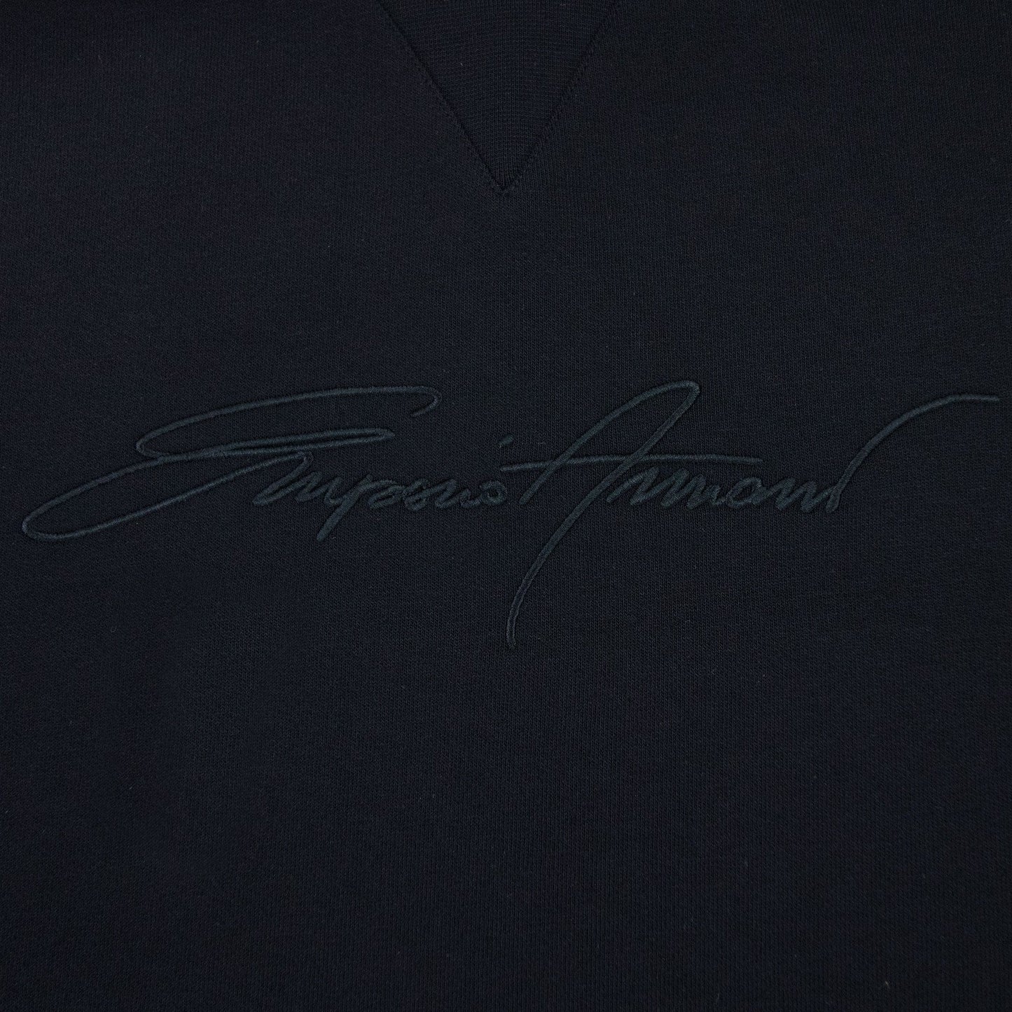 Emporio Armani Embroidered Signature Logo Sweatshirt Black 999