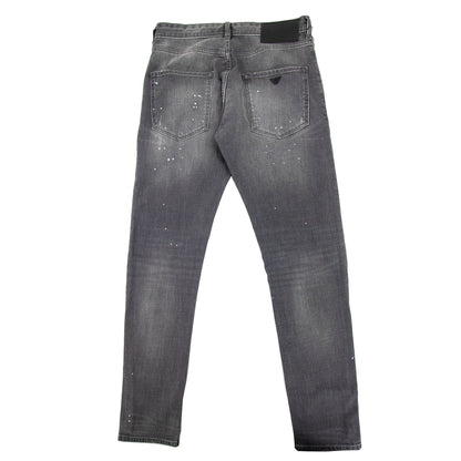 Emporio Armani J09 Vintage Look Slim Fit Jeans Denim Nero 0007