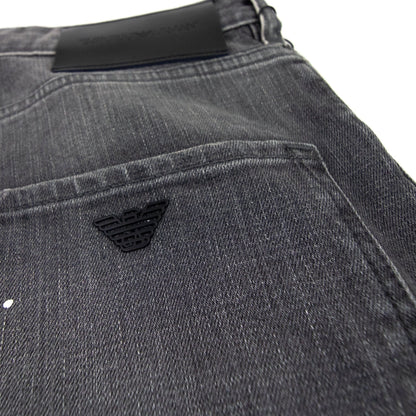 Emporio Armani J09 Vintage Look Slim Fit Jeans Denim Nero 0007