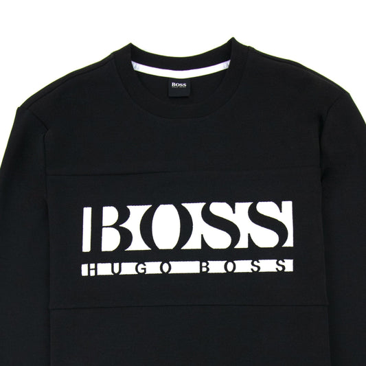 Hugo Boss Block Logo Crewneck Sweatshirt Black 001