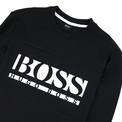 Hugo Boss Block Logo Crewneck Sweatshirt Black 001