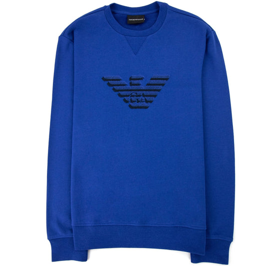Emporio Armani Dashed Eagle Print Sweatshirt Blue 921