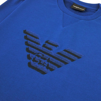 Emporio Armani Dashed Eagle Print Sweatshirt Blue 921