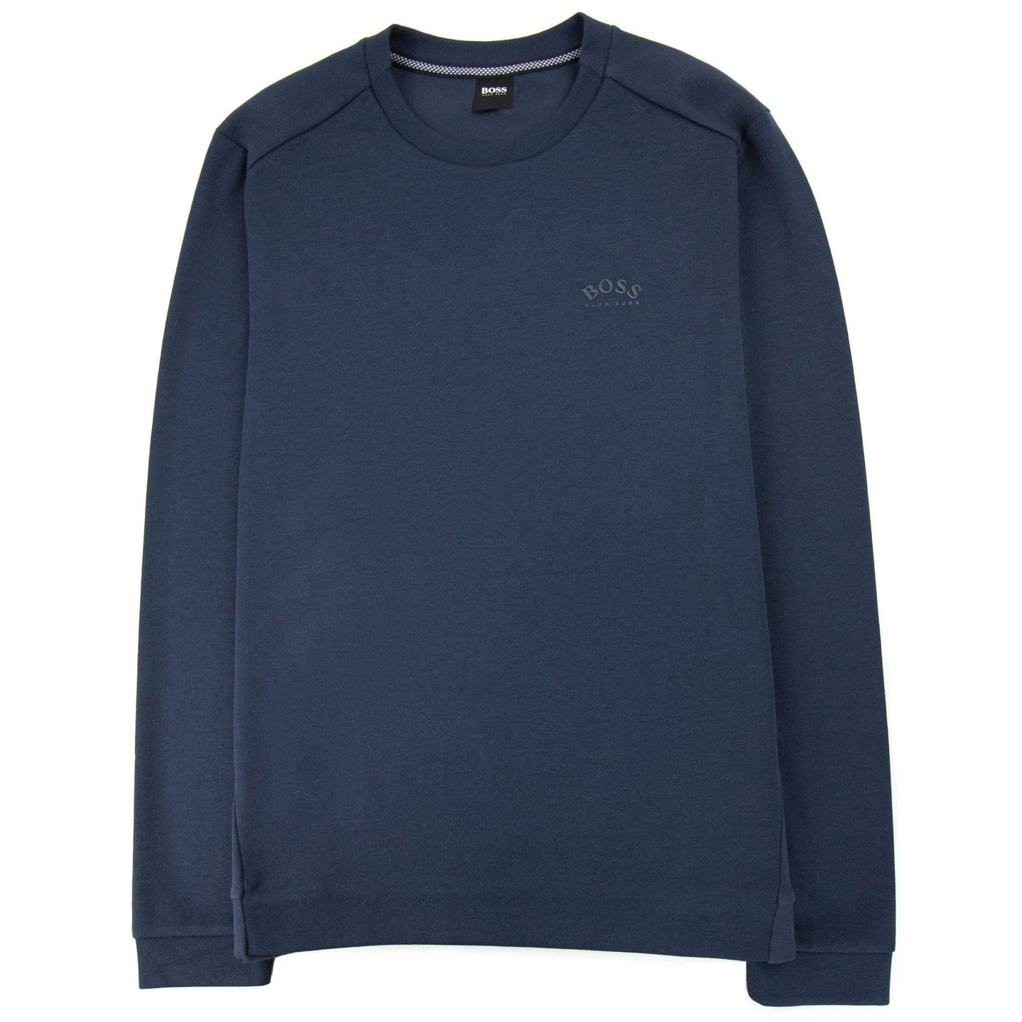 Hugo Boss Curved Logo Crewneck Sweat Navy 410