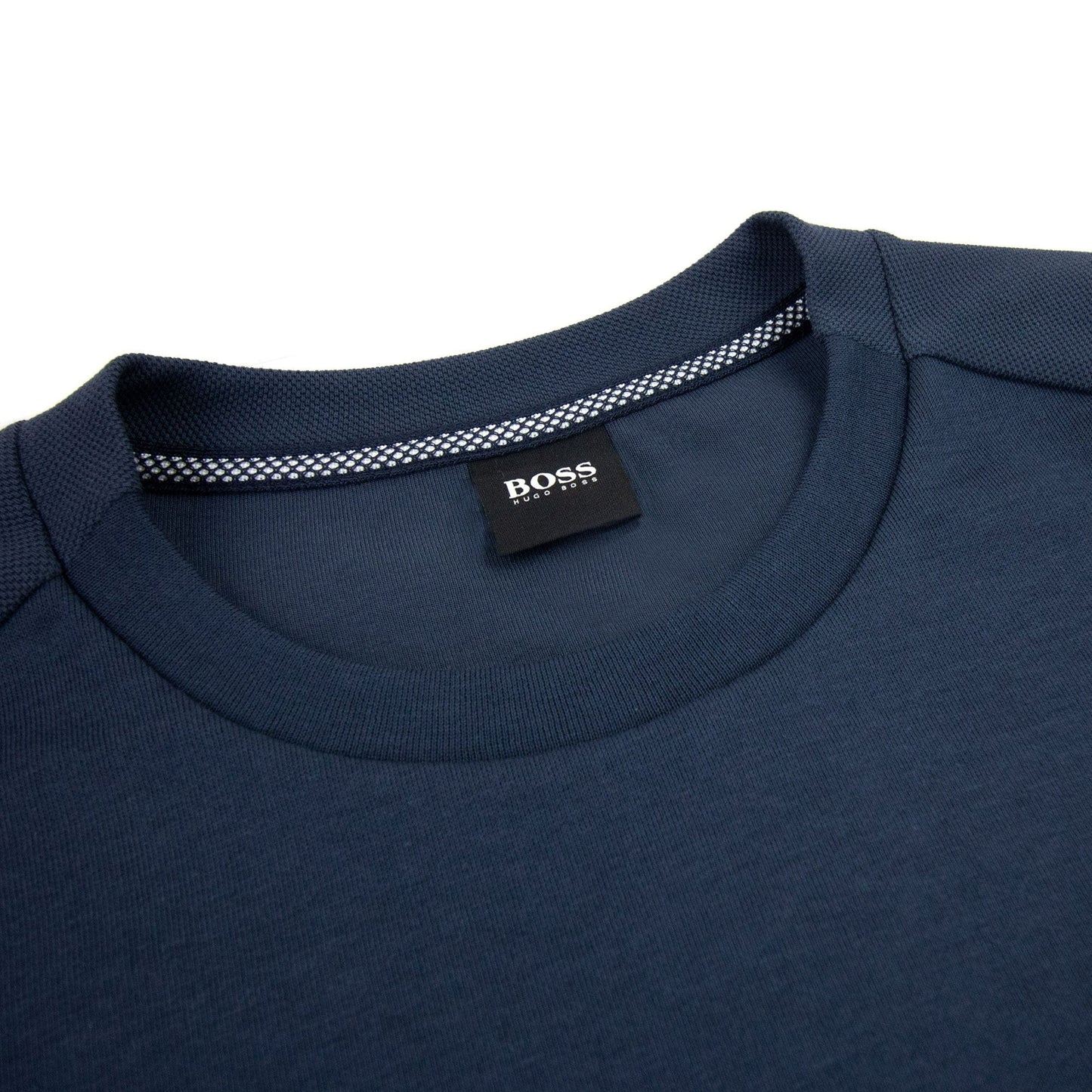 Hugo Boss Curved Logo Crewneck Sweat Navy 410