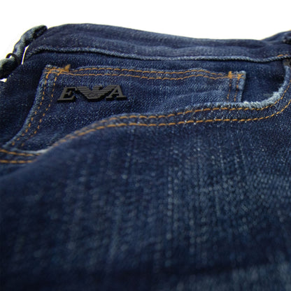 Emporio Armani Painted Dots Slim Fit Jeans Denim Blue 942
