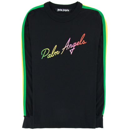 Palm Angels Miami Multi Color Logo L/s Tee Black