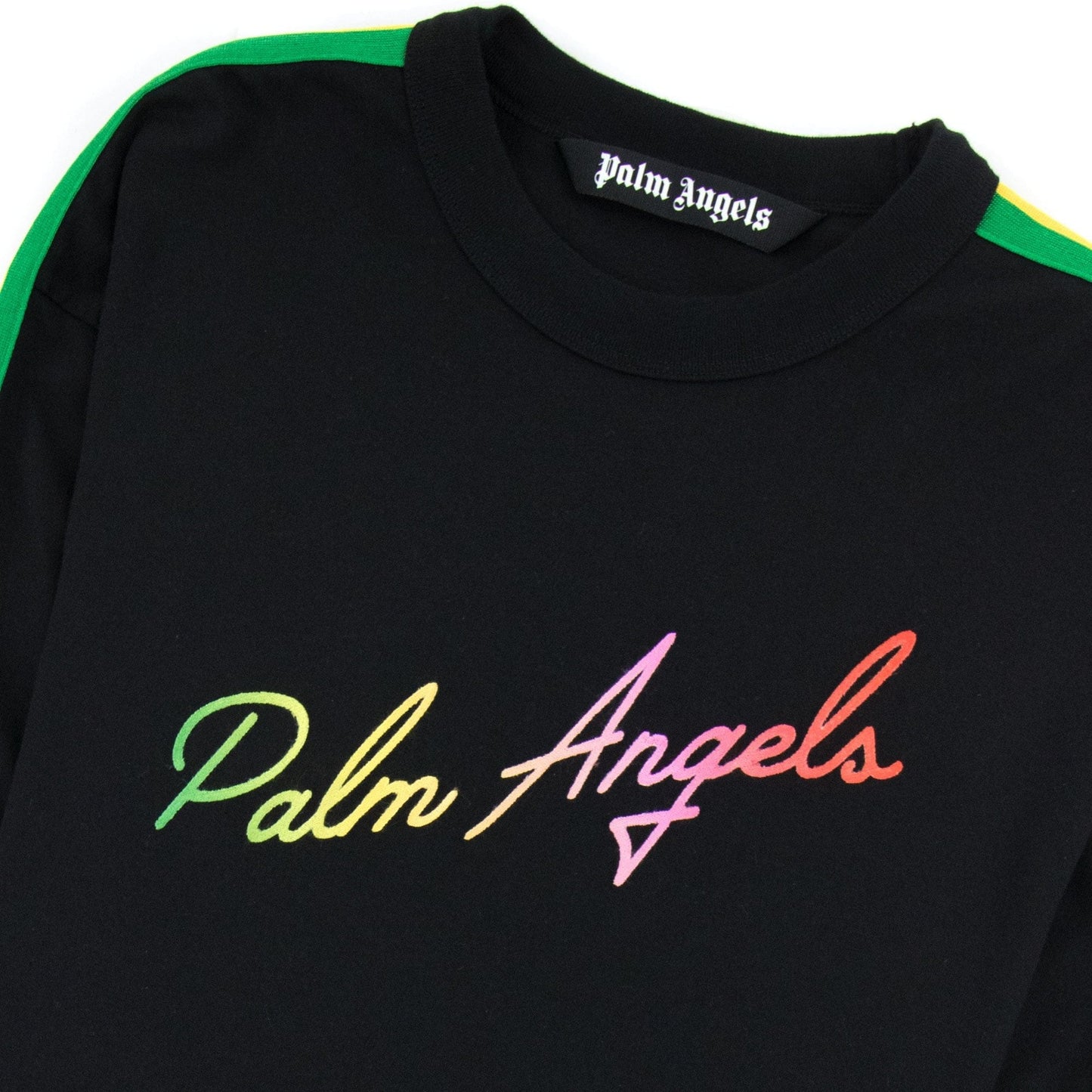 Palm Angels Miami Multi Color Logo L/s Tee Black