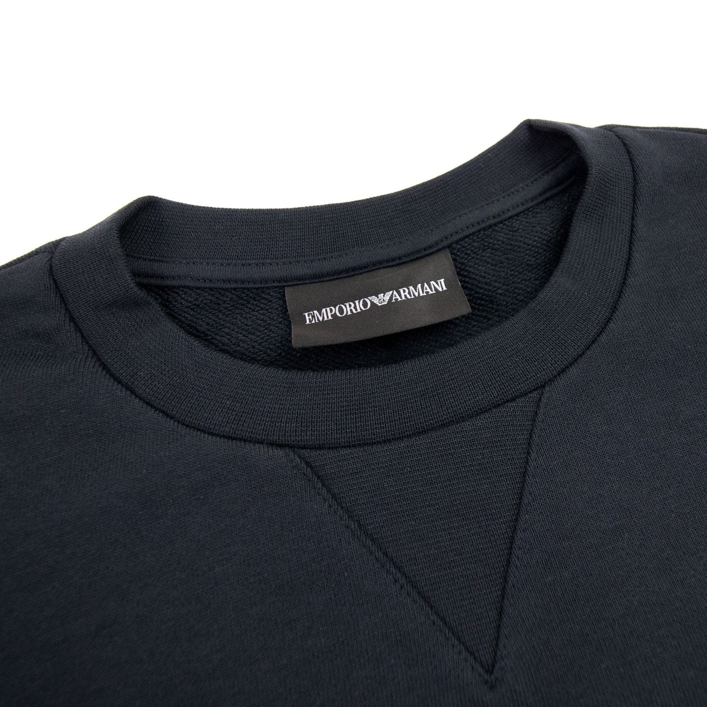 Emporio Armani Dashed Eagle Print Sweatshirt Navy Blue 0920