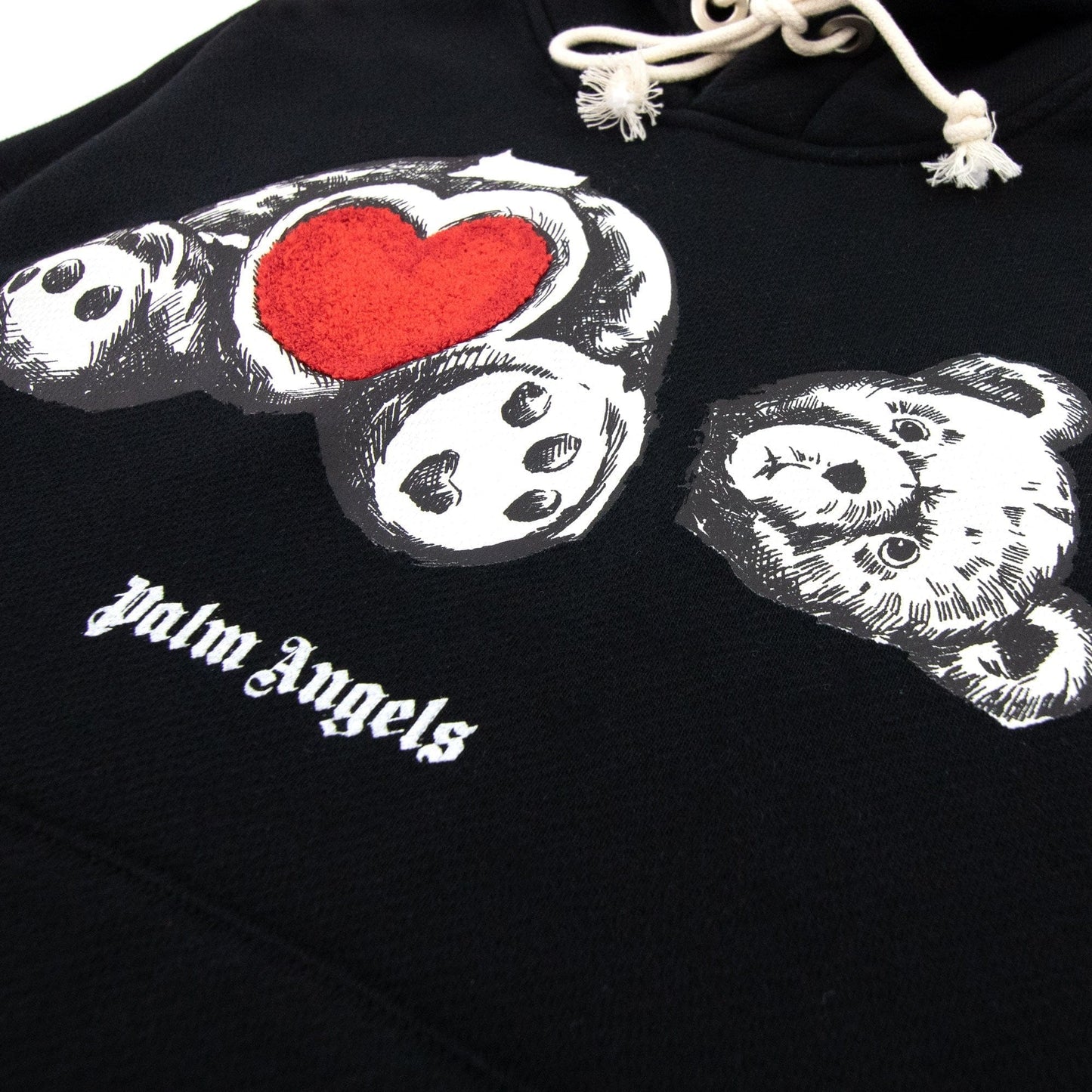 Palm Angels Bear In Love Hoody Black