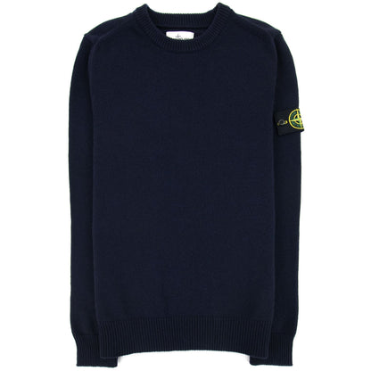 Stone Island 535a3 Lambswool Knitwear Navy V0020