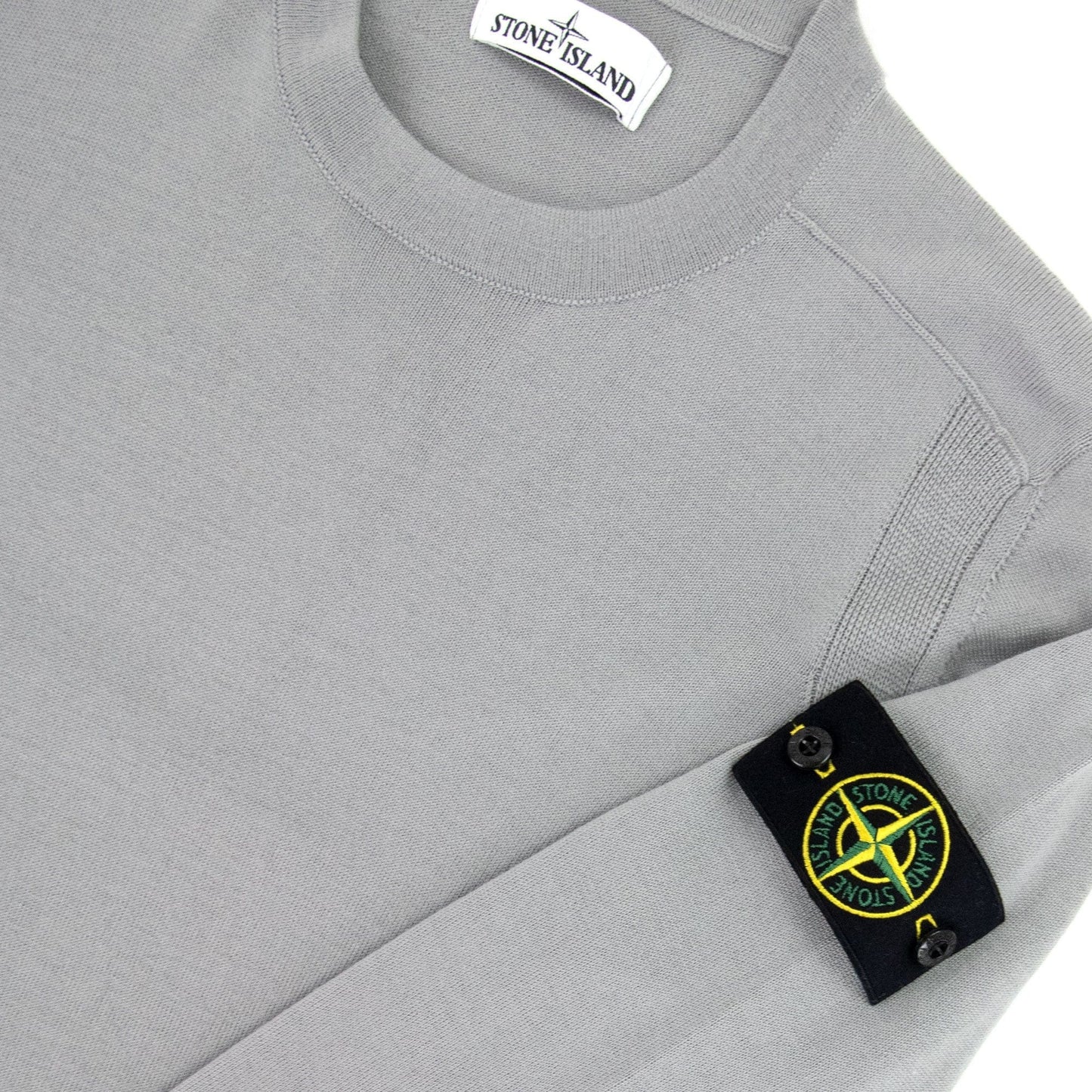 Stone Island 526c4 Light Pure Wool Knitwear Grey V0061